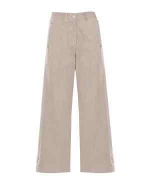 Panicale Cotton Embellished Straight-Leg Pants - White