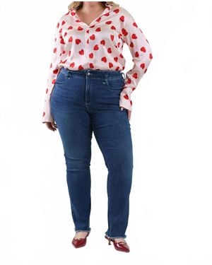 Catherine Gee Daria French Cuff Silk Blouse - Blue