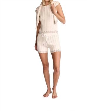 Sundays River Knit Pull On Shorts - Natural