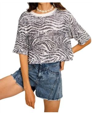 In the mood for love Tanie Printed Top - Gray