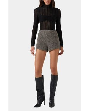 Astr Rivka High Waist Shorts - Black