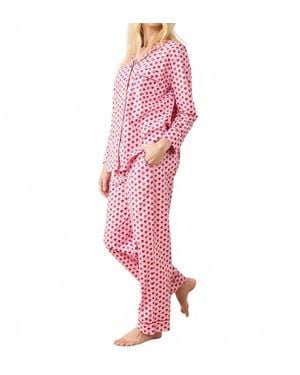 Printfresh Mini Candy Hearts Long Pajama Set - Pink