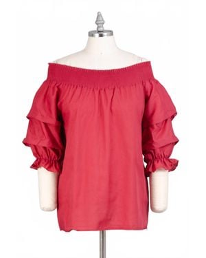 Kara Chic Off Shoulder Top - Red