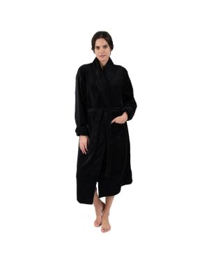 Leveret Fleece Robe - Black