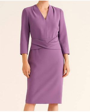 Etcetera Belted Sheath Dress - Purple