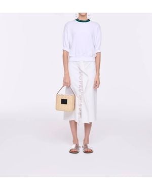 Plan C Knitted Cotton Sweater - White