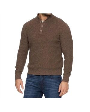 Flag & Anthem Denver Cooling Button Mock Neck Sweater - Brown