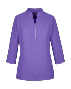 Devon & Jones Perfect Fit Three-Quarter Sleeve Crepe Tunic - Purple