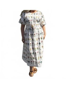 Emily Lovelock Christina Embroidered Dress - Multicolor
