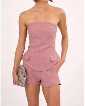 NonChalant Label Georgia Bustier Top - Pink