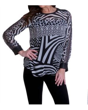 Angel Long Sleeve Crew Tunic - Black