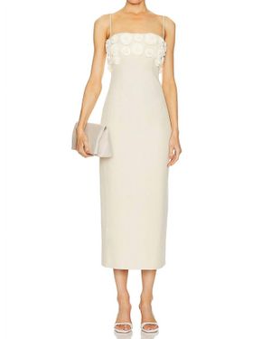 Clea Delilah Midi Dress - White