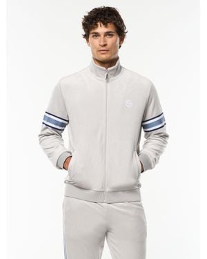 Sergio Tacchini Linera Velour Track Jacket - White