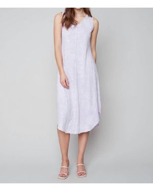 Charlie b Snow Wash Slub Dress - White