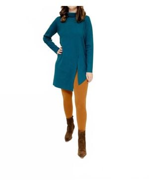 Thml Agnes Slit Sweater Dress - Blue