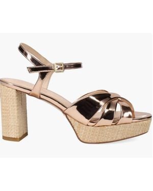 Pelle Moda Petina Platform Sandals - Metallic