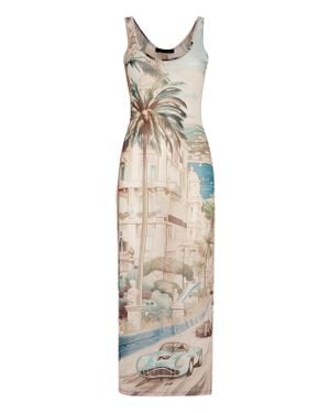 Philipp Plein Long Dress Tanktop - White