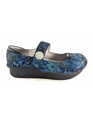 Alegria Paloma Mosaic Leather Mary Jane Shoes - Black