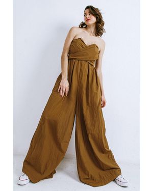 TRUEDAMES Think About Me Woven Jumpsuit - Natural
