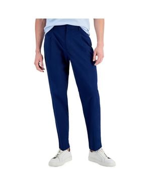 Alfani Stretch Pleated Straight Leg Pants 38/32 - Blue