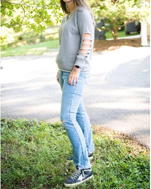 Chaser Brand Cashmere Fleece Vented Long Sleeve Raglan Pullover - Green