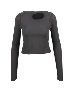 OTTOLINGER Oval Cut-Out Detail Short Polyamide-Blend Top - Black