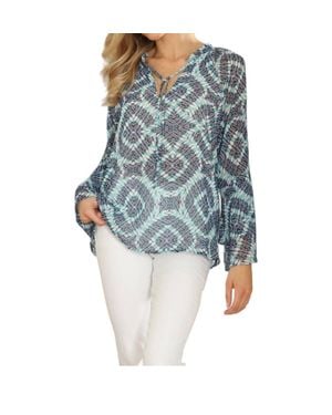 Veronica M Flare Sleeve Blouse - Blue
