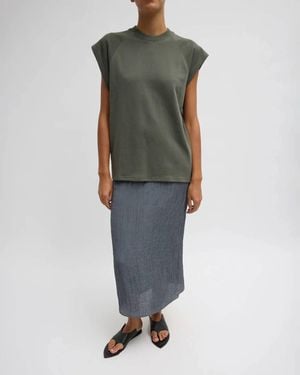 Tibi Light Weight Sweatshirt Easy Top - Green