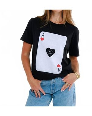 Sunny Somewhere Lucky You Everyday Tee - Black