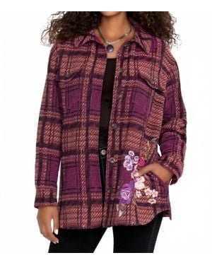 Johnny Was Georgiana Shirt Jacket - Purple