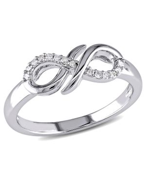 Mimi & Max Diamond Infinity Ring - Metallic