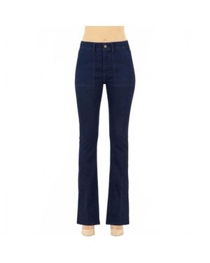 Morrison Denim Trucker Wide Leg Jeans - Blue