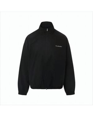 Acne Studios High-Collar Casual Jacket With Logo Detail - Black