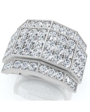 Pompeii3 3 Ct Diamond -Cluster Wide Ring - Gray