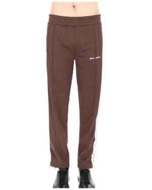 Palm Angels Neutrals Side Stripes Polyester Track Pants - Brown