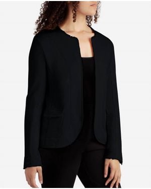 Danskin Frayed Edge Open Jacket - Black