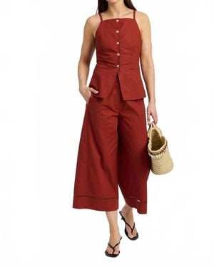 En Saison Megumi Sleeveless Top - Red