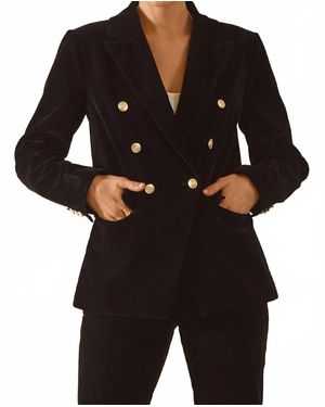 Greylin Milton Velvet Blazer - Black