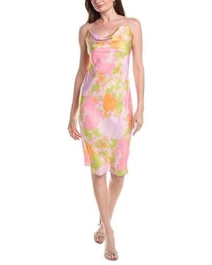 FLORA BEA NYC Savi Silk Slip Dress - Red