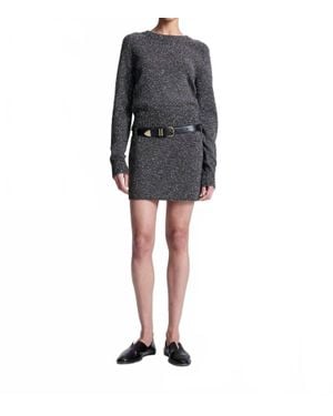 A.L.C. Stella Boucle Tweed Mini Skirt - Black