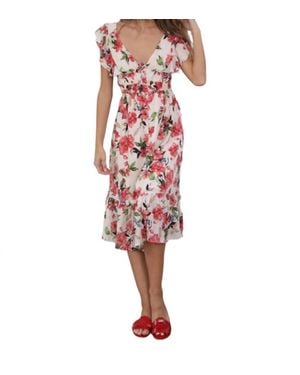 Bishop + Young Floral Santorini Dress - Red