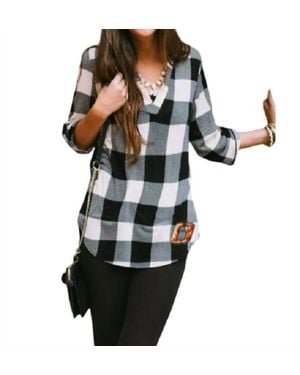 Gameday Couture Oklahoma State College Plaid Tunic - Black