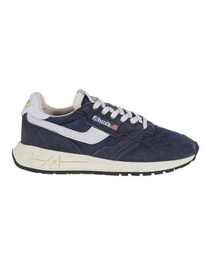 Autry Reelwind Low Nylon Leather Sneakers - Blue