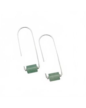 Bijou by SAM Arc Threaders Earrings - Green