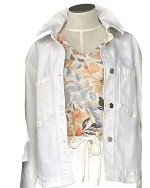 Renuar Creme Twill Woven Jacket - White