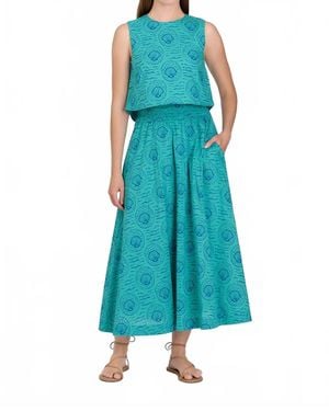 Livro Zips Up Back Crop Top - Blue