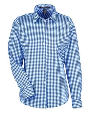 Devon & Jones Crownlux Performance Gingham Dress Shirt - Blue