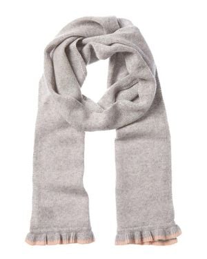 Portolano Ruffled Cashmere Scarf - Gray