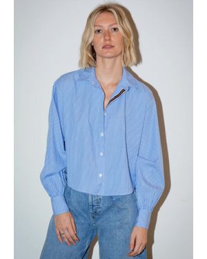 Caydn Cali Pinstripe Shirt - Blue