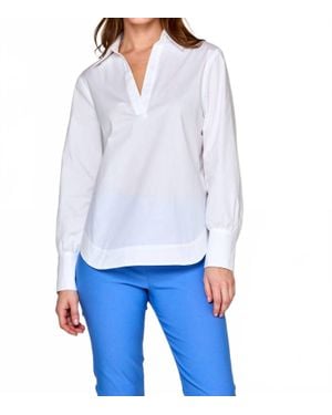 Sara Campbell Jacqueline V-Neck Top - White
